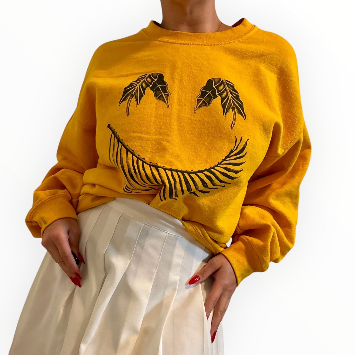 Smiley Herbs Marigold Crewneck Sweatshirt