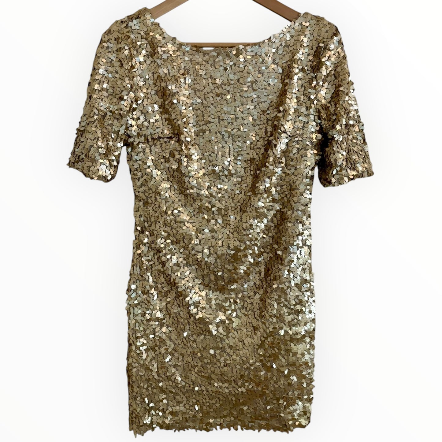 Gold Sequin Mini Dress